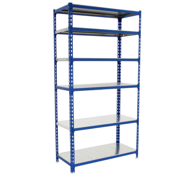 Estante Metálica SIMONCLICK MINI 6/300 AZUL/Galvanizado - 2500 x 800 x 300 mm