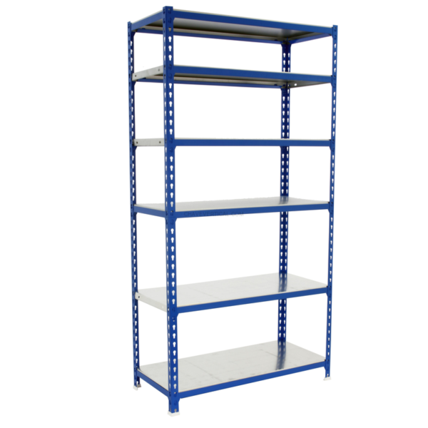 Estante Metálica SIMONCLICK MINI 6/400 AZUL/Galvanizado - 2500 x 800 x 400 mm