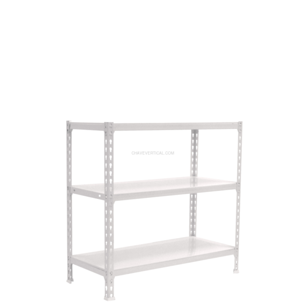 Estante Metálica SIMONCLICK PLUS 3/300 900 Branco/Branco - 900 x 1000 x 300 mm