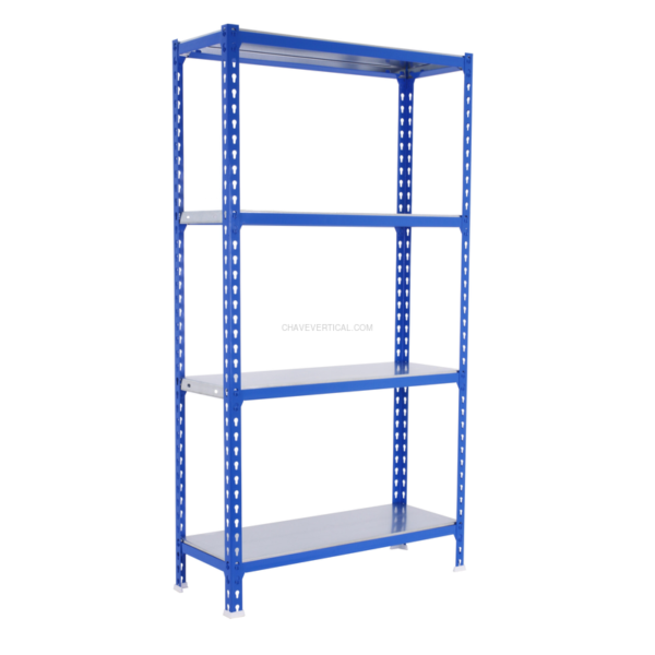 Estante Metálica SIMONCLICK PLUS 4/500 1500 AZUL/Galvanizado - 1500 x 1000 x 500 mm