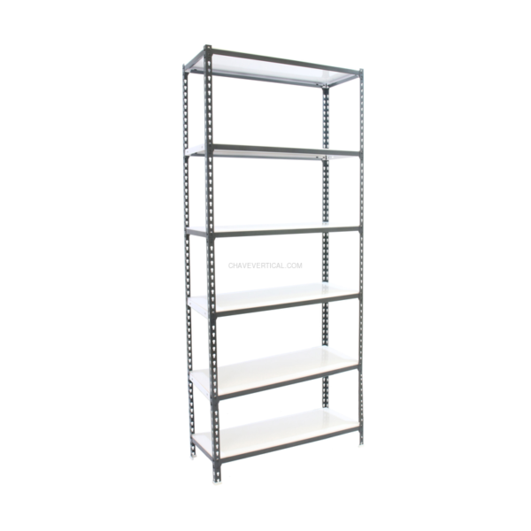 Estante Metálica SIMONCLICK PLUS 6/400 Antracite/Branco - 2500 x 1000 x 400 mm