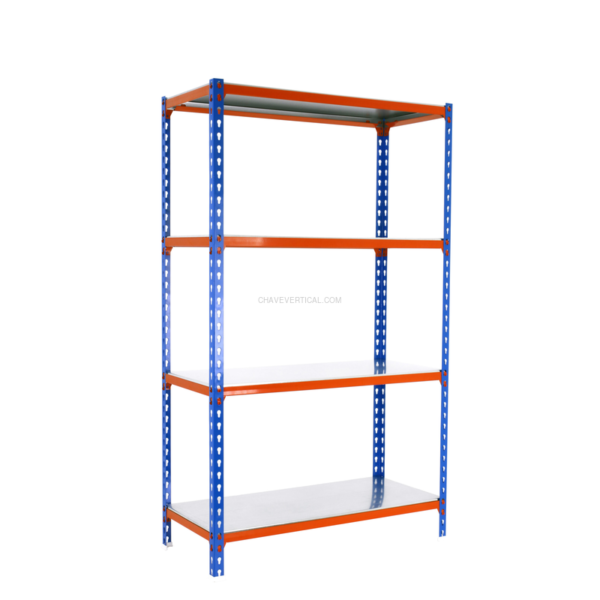Estante Metálica SIMONCLICK SUPERPLUS 4/300 1500 AZUL/NARA/Galvanizado - 1500 x 1100 x 300 mm