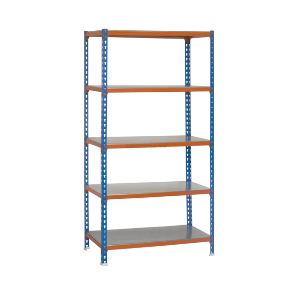 Estante Metálica SIMONCLICK SUPERPLUS 5/600 2000 Azul/Laranja/Galvanizado - 2000 x 1100 x 600 mm