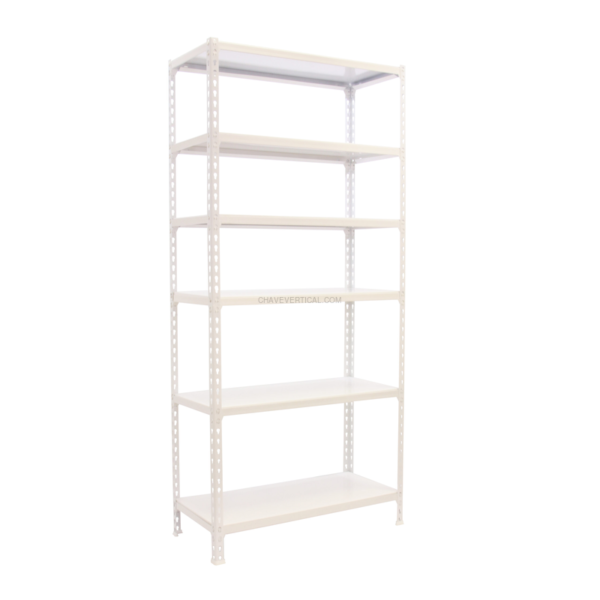 Estante Metálica SIMONCLICK SUPERPLUS 6/300 Branco/Branco - 2500 x 1100 x 300 mm