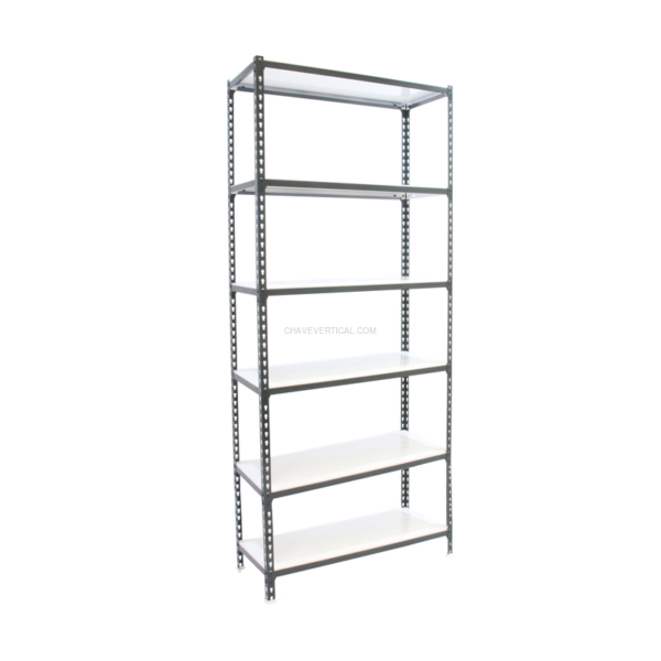 Estante Metálica SIMONCLICK SUPERPLUS 6/500 Antracite/Branco - 2500 x 1100 x 500 mm