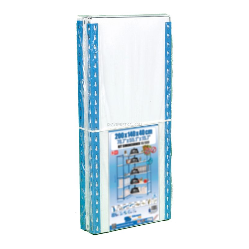 Estante Metálica SIMONCORNER 2000X1300X300 AZUL/Branco