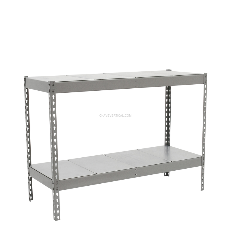 Estante Metálica SIMONFORTE 1206-2 METAL 900 Galvanizado/Galvanizado - 900 x 1200 x 600 mm