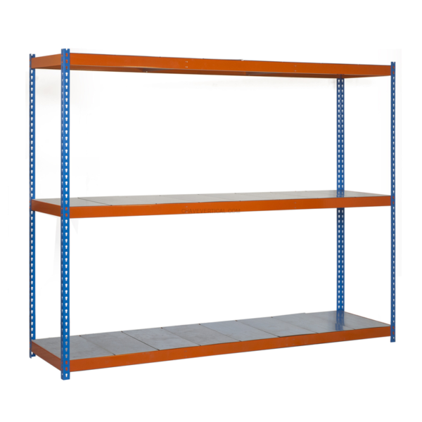 Estante Metálica SIMONFORTE 1207-3 METAL 1500 AZUL/Laranja/Galvanizado - 1500 x 1200 x 750 mm