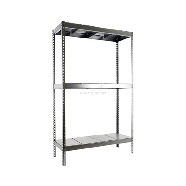 Estante Metálica SIMONFORTE 1207-3 METAL 1500 Galvanizado/Galvanizado - 1500 x 1200 x 750 mm