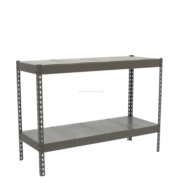 Estante Metálica SIMONFORTE 1504-2 METAL 900 Cinzento/Galvanizado - 900 x 1500 x 450 mm