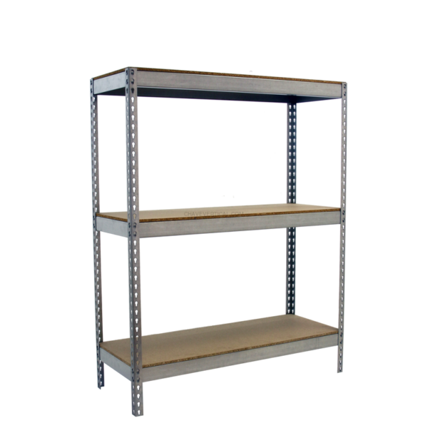 Estante Metálica SIMONFORTE 1504-3 Aglomerado 1500 Galvanizado/Madeira - 1500 x 1500 x 450 mm