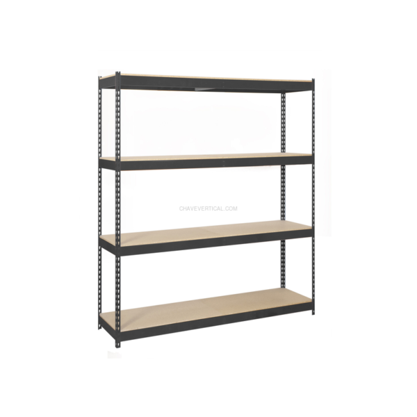 Estante Metálica SIMONFORTE 1504-4 Aglomerado Antracite/Madeira - 2000 x 1500 x 450 mm