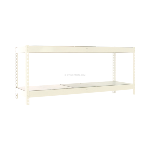 Estante Metálica SIMONFORTE 1506-2 METAL 900 Branco/Galvanizado - 900 x 1500 x 600 mm