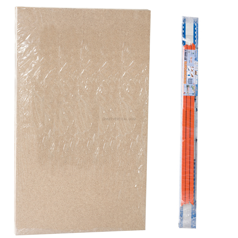 Estante Metálica SIMONFORTE 1804-5 Aglomerado Antracite/Madeira - 2000 x 1800 x 450 mm