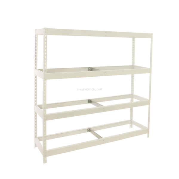 Estante Metálica SIMONFORTE 2104-4 Branco - 2000 x 2100 x 450 mm