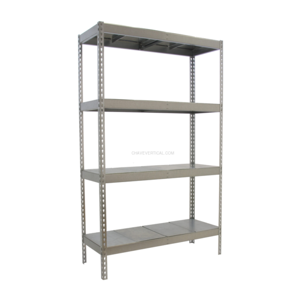 Estante Metálica SIMONFORTE 2106-4 METAL Galvanizado/Galvanizado - 2000 x 2100 x 600 mm