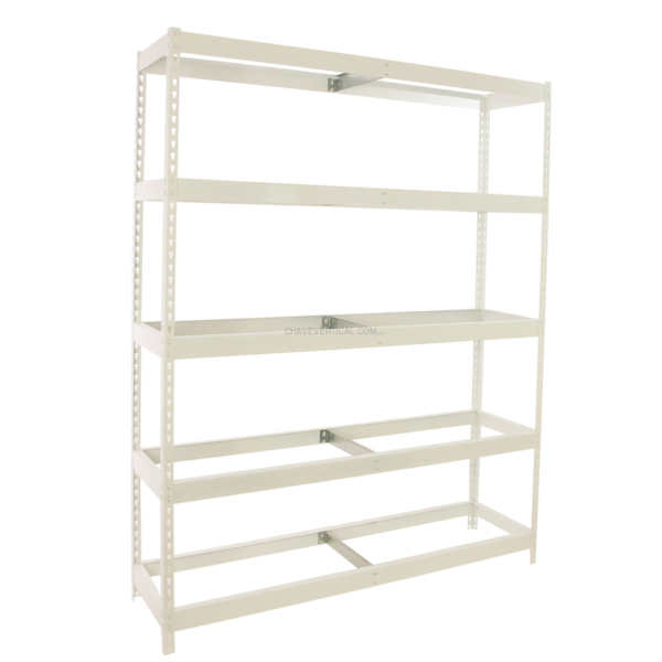 Estante Metálica SIMONFORTE 2107-5 Branco - 2000 x 2100 x 750 mm