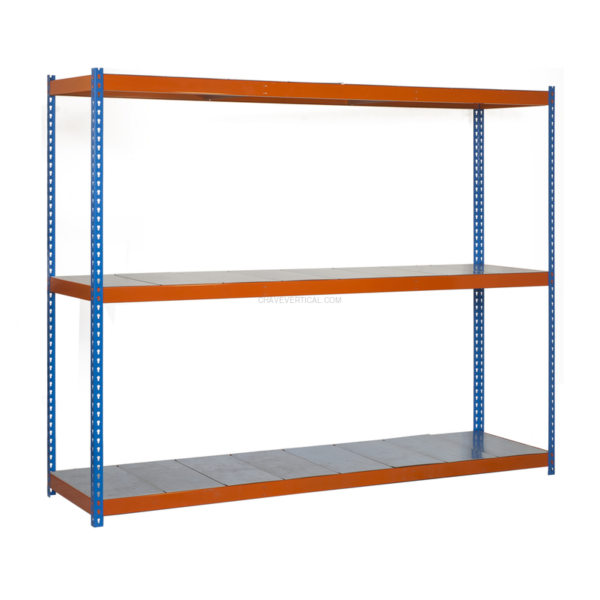 Estante Metálica SIMONFORTE 2109-3 METAL AZUL/Laranja/Galvanizado - 2000 x 2100 x 900 mm