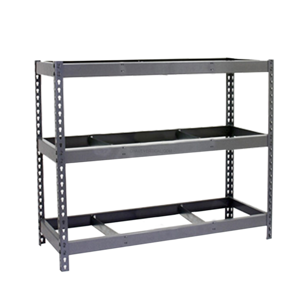 Estante Metálica SIMONFORTE 2404-3 Cinzento - 2000 x 2400 x 450 mm