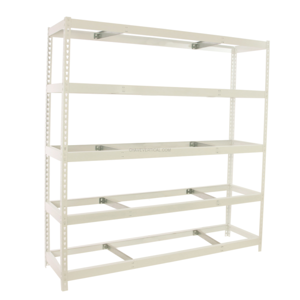 Estante Metálica SIMONFORTE 2406-5 Branco - 2000 x 2400 x 600 mm