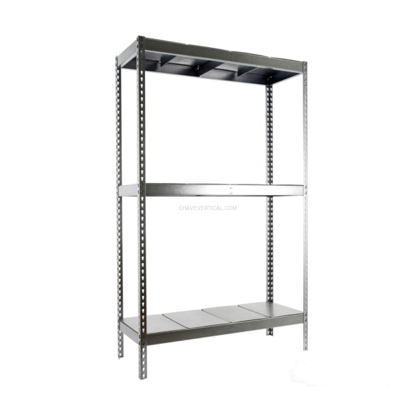 Estante Metálica SIMONFORTE 2407-3 METAL Galvanizado/Galvanizado - 2000 x 2400 x 750 mm
