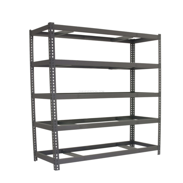 Estante Metálica SIMONFORTE 2407-5 Cinzento - 2000 x 2400 x 750 mm