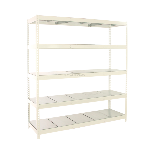 Estante Metálica SIMONFORTE 2407-5 METAL Branco/Galvanizado - 2000 x 2400 x 750 mm