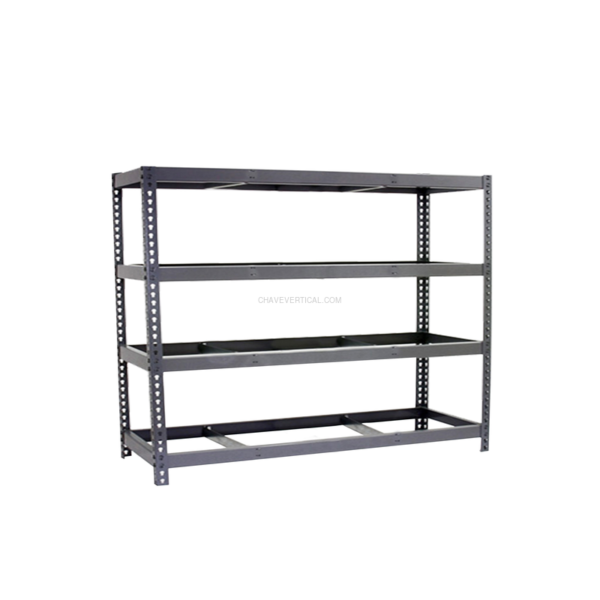 Estante Metálica SIMONFORTE 2409-4 Cinzento - 2000 x 2400 x 900 mm