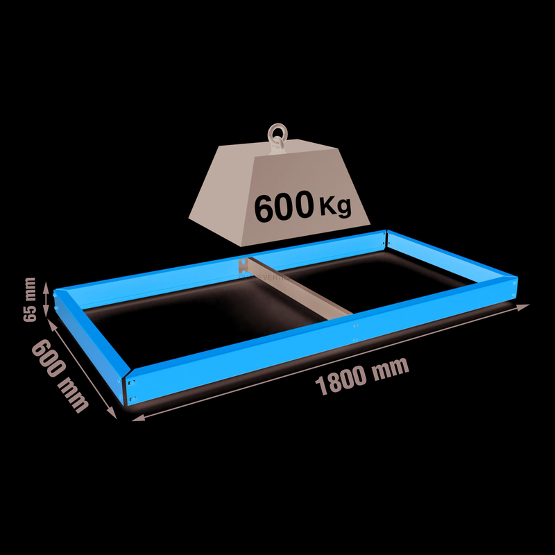 Estante Metálica SIMONFORTE EA 1806 Laranja - 65 x 1800 x 600 mm