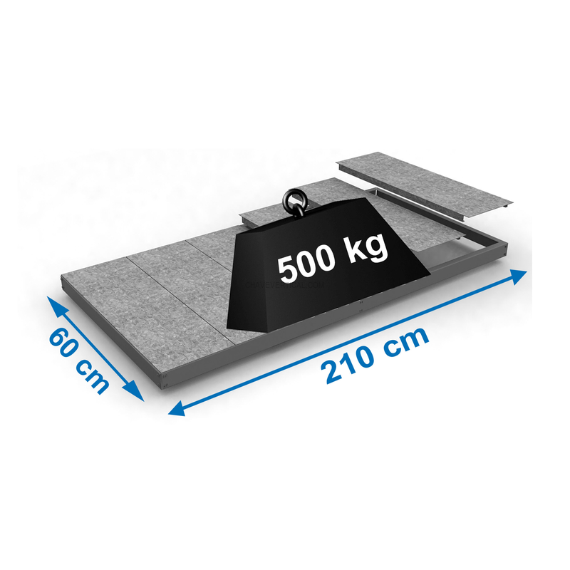 Estante Metálica SIMONFORTE EA 2106 METAL Galvanizado/Galvanizado - 70 x 2100 x 600 mm