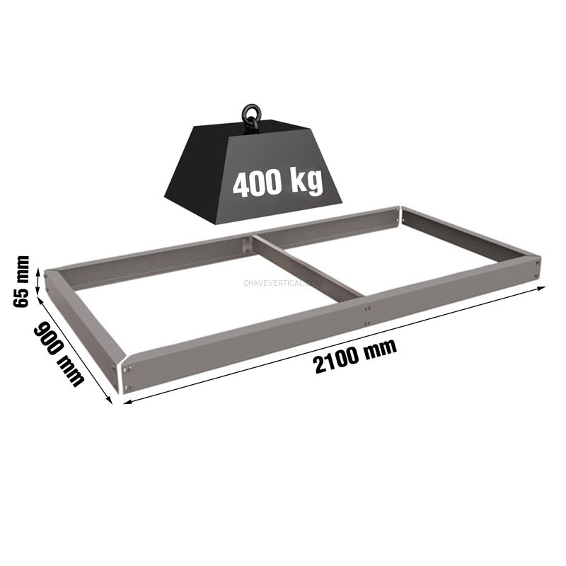 Estante Metálica SIMONFORTE EA 2109 Cinzento - 65 x 2100 x 900 mm