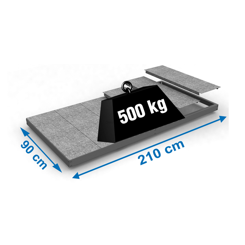 Estante Metálica SIMONFORTE EA 2109 METAL Galvanizado/Galvanizado - 70 x 2100 x 900 mm