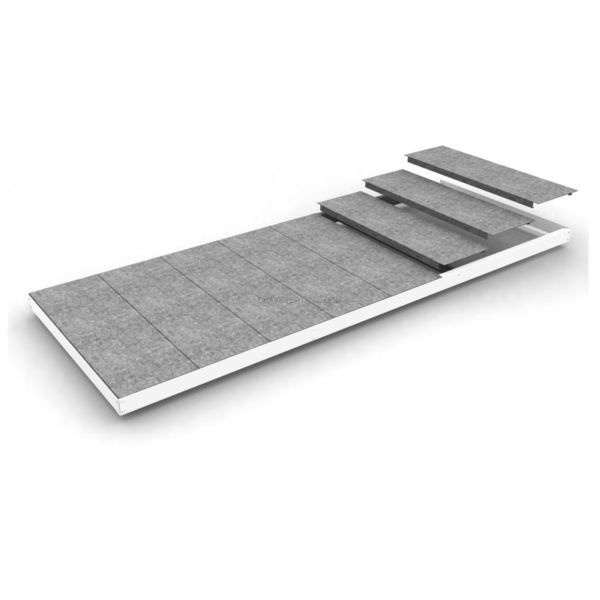 Estante Metálica SIMONFORTE EA 2406 METAL Branco/Galvanizado - 70 x 2400 x 600 mm