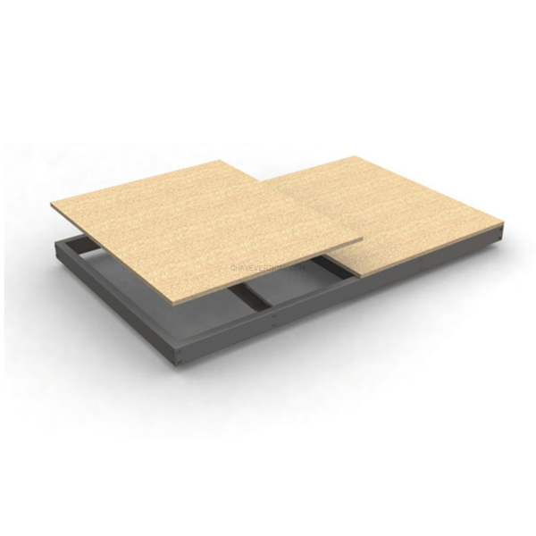 Estante Metálica SIMONFORTE EA 2407 Aglomerado Cinzento/Madeira - 77 x 2400 x 750 mm