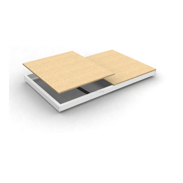 Estante Metálica SIMONFORTE EA 2409 Aglomerado Branco/Madeira - 77 x 2400 x 900 mm