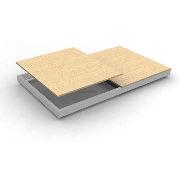 Estante Metálica SIMONFORTE EA 2409 Aglomerado Galvanizado/Madeira - 77 x 2400 x 900 mm