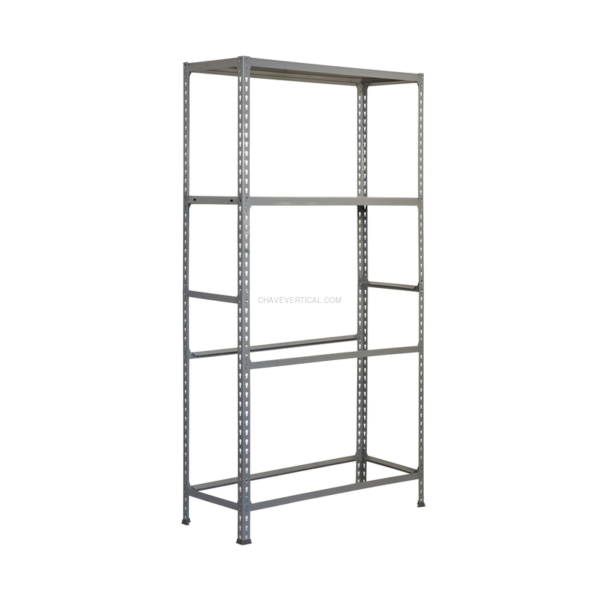 Estante Metálica SIMONGARAGE MEGAPLUS 4/400 Cinzento - 2000 x 1200 x 400 mm