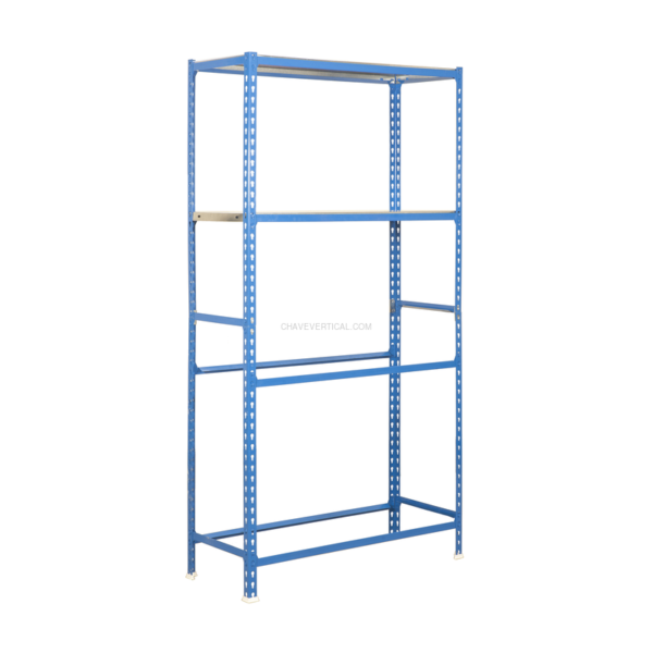Estante Metálica SIMONGARAGE PLUS 4/400 AZUL/Galvanizado - 2000 x 1000 x 400 mm