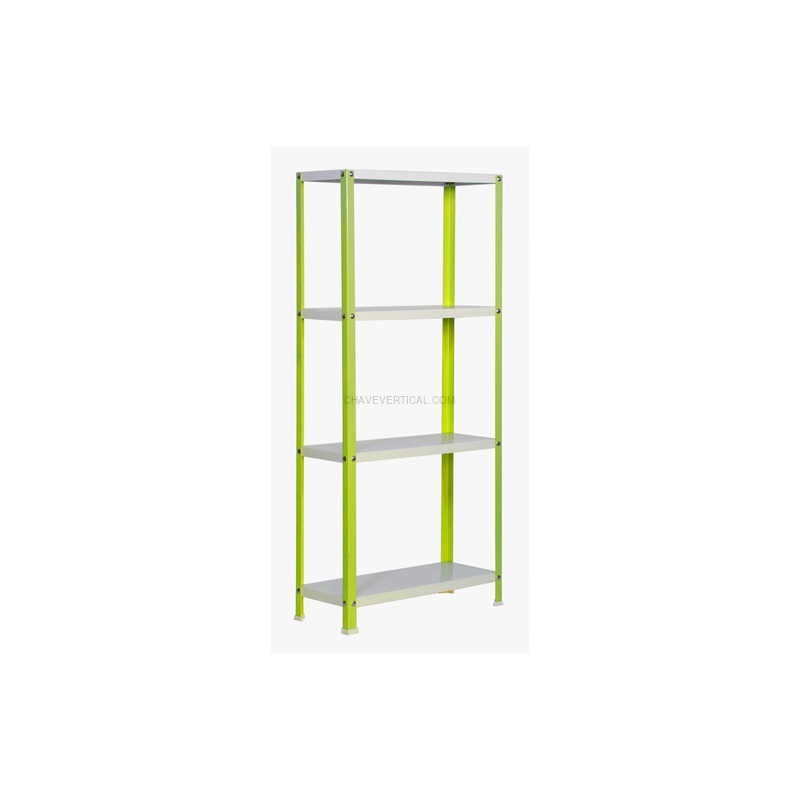Estante Metálica SIMONHOME CLASSIC MINI 4/400 Verde/Branco - 1600 x 800 x 400 mm