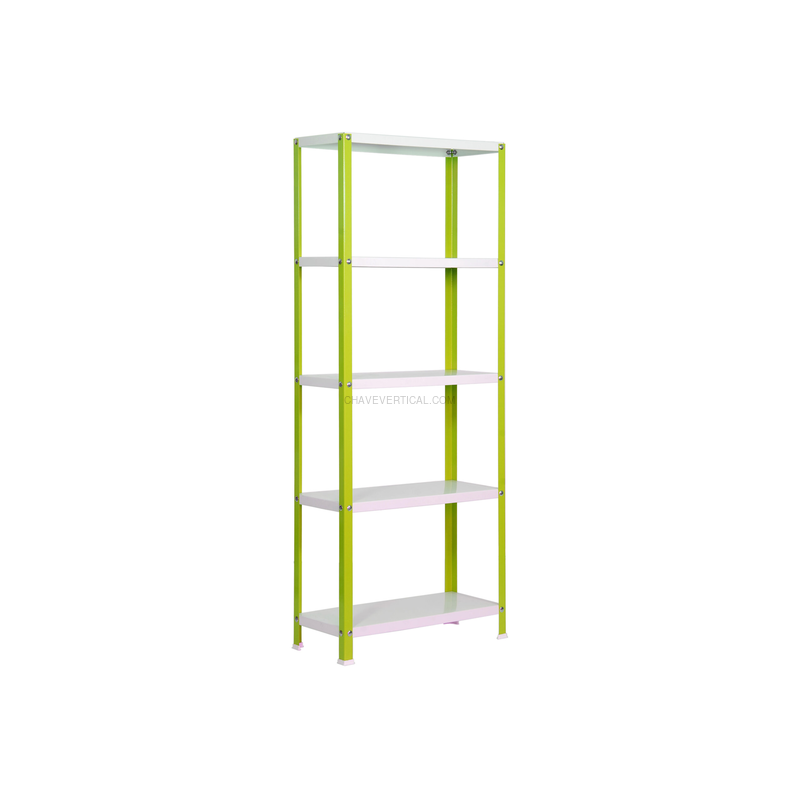Estante Metálica SIMONHOME CLASSIC MINI 5/400 Verde/Branco - 1800 x 800 x 400 mm