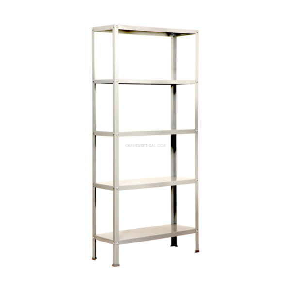 Estante Metálica SIMONHOME CLASSIC PLUS 5/300 Branco/Branco - 1800 x 1000 x 300 mm