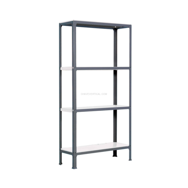 Estante Metálica SIMONHOME CLICK MINI 4/300 Antracite/Branco - 1600 x 800 x 300 mm
