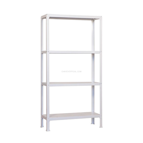 Estante Metálica SIMONHOME CLICK MINI 4/300 Branco - 1600 x 800 x 300 mm