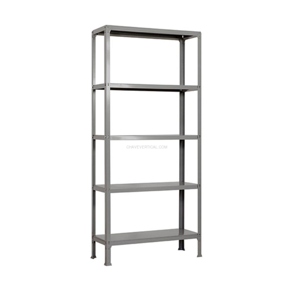 Estante Metálica SIMONHOME CLICK MINI 5/300 Cinzento - 1800 x 800 x 300 mm