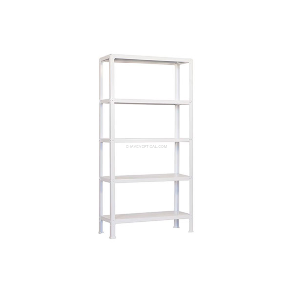Estante Metálica SIMONHOME CLICK MINI 5/400 Branco/Branco - 1800 x 800 x 400 mm