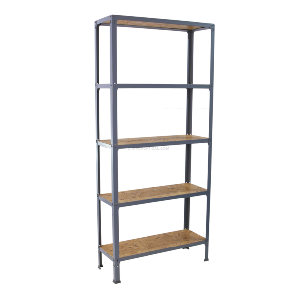 Estante Metálica SIMONHOME CLICK WOOD MINI 5/300 Cinzento/OSB - 1800 x 800 x 300 mm