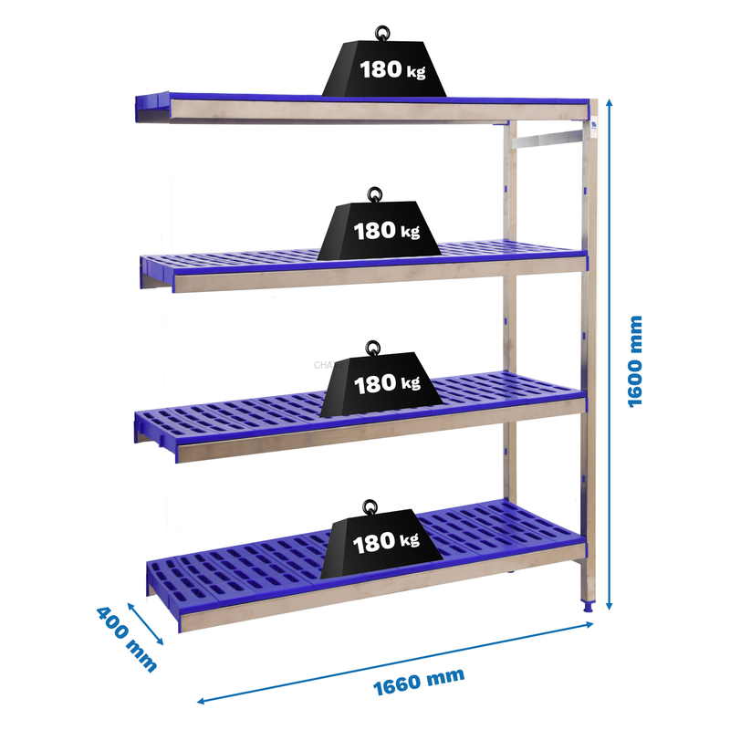 Estante Metálica SIMONINOX Adicional 4PP/1600X1660X400