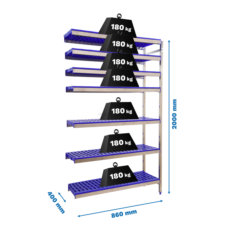 Estante Metálica SIMONINOX Adicional 7PP/2000X860X400