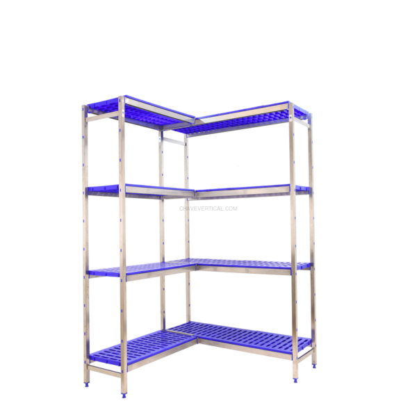 Estante Metálica SIMONINOX CORNER 4PP/1600X(1660-1260)X400 - 1600 x 1660 x 400 mm