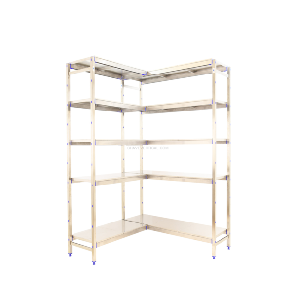 Estante Metálica SIMONINOX CORNER 5SS/2000X(1260-860)X400 - 2000 x 1260 x 400 mm